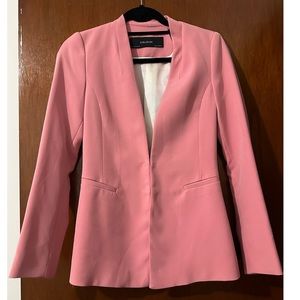 Zara collarless blazer